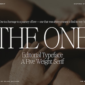 The One Serif / Carattere editoriale / Carattere di lusso / Carattere moderno / Famiglia di caratteri / Carattere classico / Carattere senza tempo