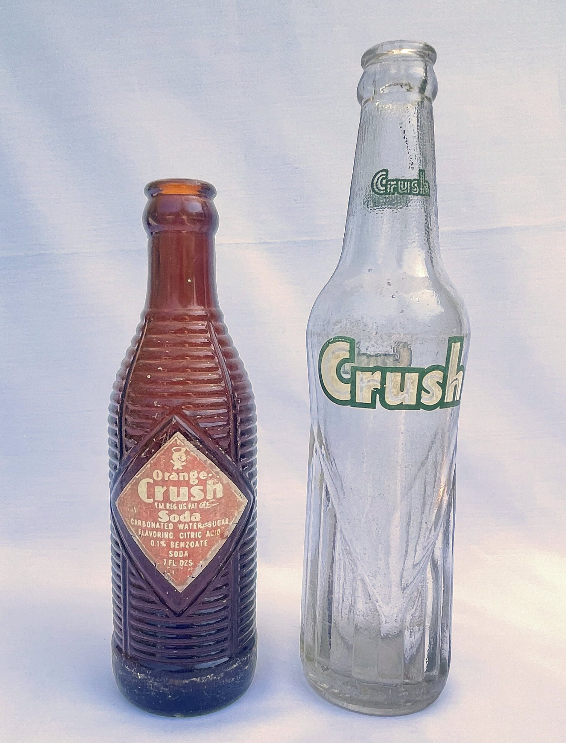 Vintage 50s Crush Soda Bottles - Krinkly and Mae West - Etsy