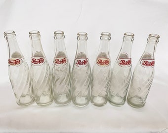 Vintage 60s - 70s Pepsi bottles, 10 oz ACL