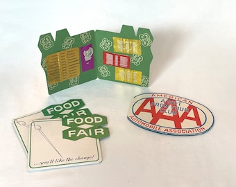 1960s paper sewing needle books - Food Fair, AAA