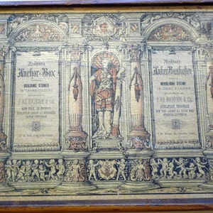 Antique Richter&#39;s Anchor Stone building set #14, c. 1884