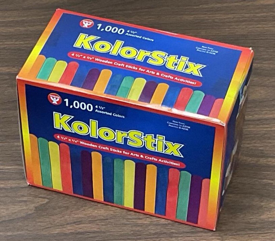Craft Sticks - 115x10mm Construction - Coloured (50pc)
