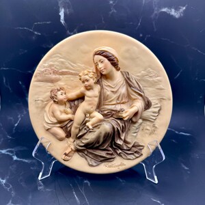 Il Dono Della Tenerezza Dante Di Volteradici 1988 Italy Alabaster Plate BA 2108