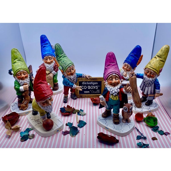 Hummel Goebel group of Co-Boys figurines, TMK5, Gnome, Well, Elf, dwarf