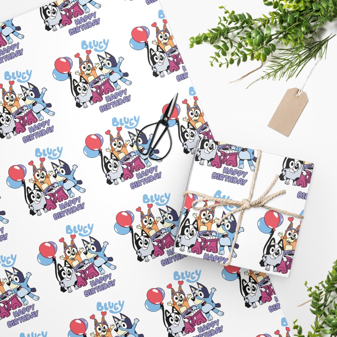 Bluey Birthday Wrapping Paper Fun and Colorful Gift Wrap for Etsy