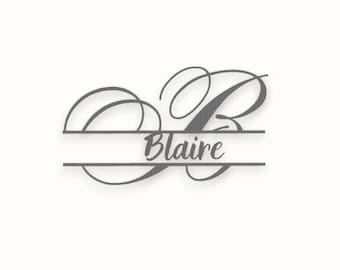 Split Monogram Embroidery Alphabet: Machine Embroidery Designs (Digital Download)