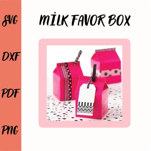 Milk Box Template, Milk Carton Template, Box Template, Milk Favor Box Template Bundle, Milk Box SVG, Cricut Cut Files, Silhouette Cut Files