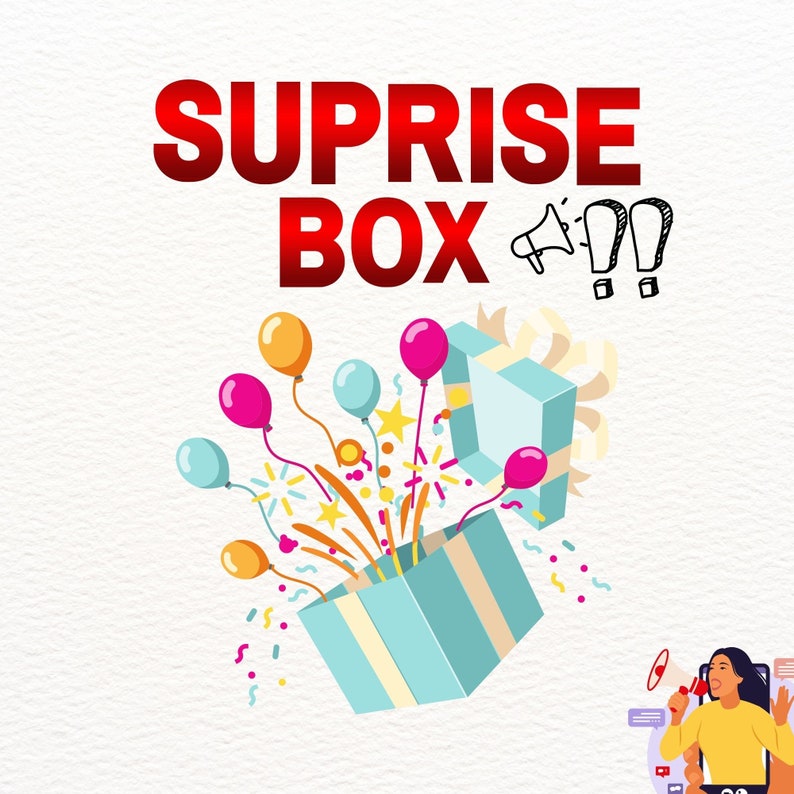 Surprise Box, Kawaii Mystery Box, Mysterıous Box, Dıgıtal Surprise Box