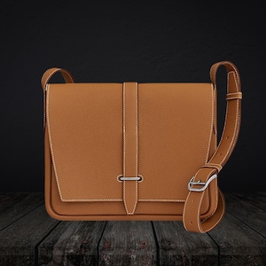 Leather Messenger Bag PDF Pattern: DIY Crossbody Bag Template (Digital Download)