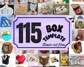 115 Gift Box Laser Cut SVG Files, Vector Files For Wood Laser Cutting, 115 Box Templates, 3D Boxes, MEGA Box Template, Gift Box Bundle, CDR