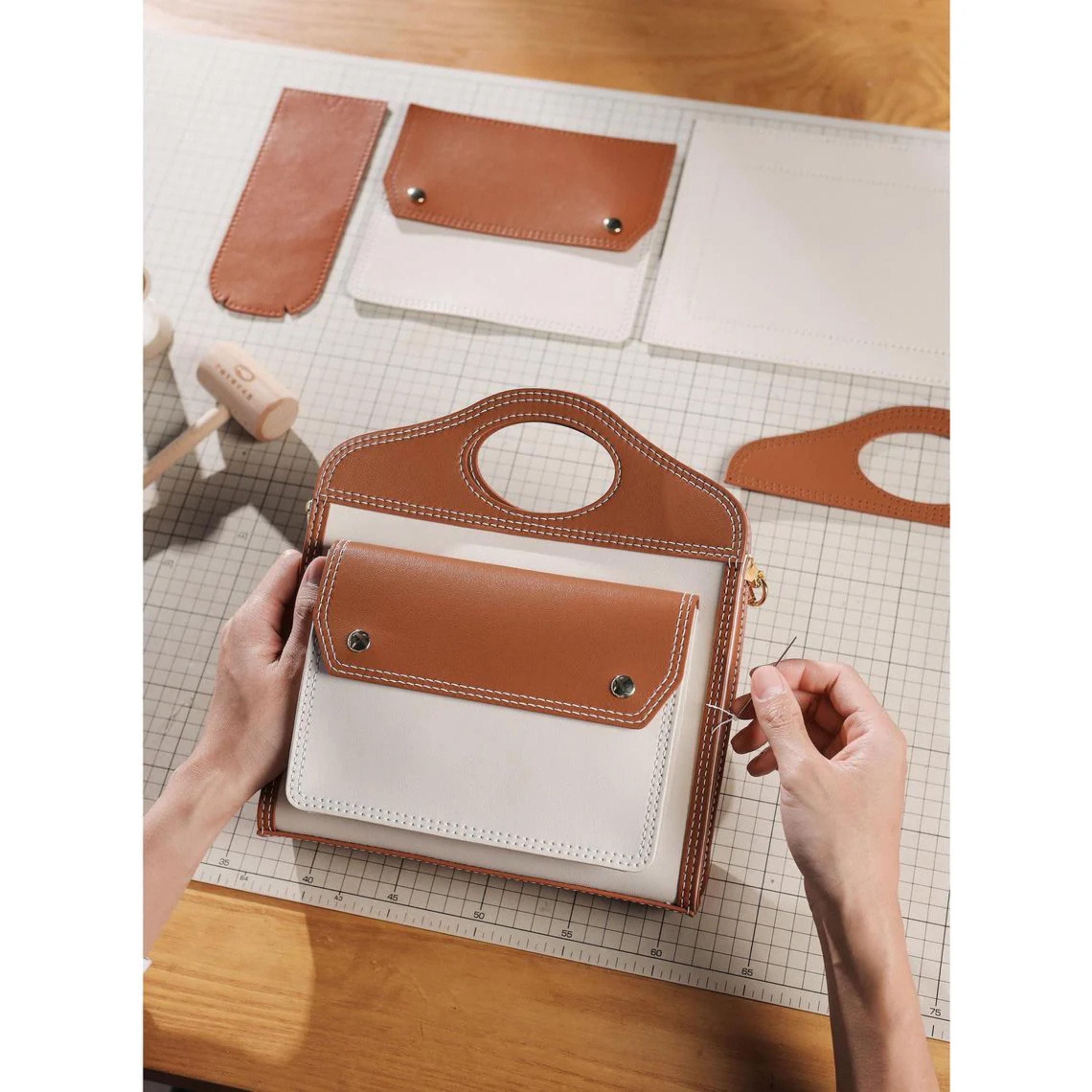 Leather Handbag PDF Pattern, Top Handle Crossbody Bag - Etsy