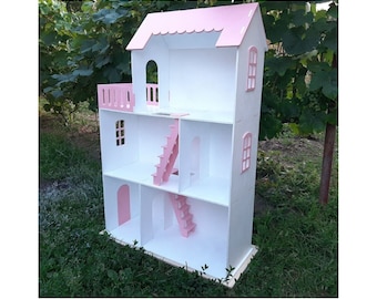 Casa de muñecas y muebles de madera cortados con láser, casa de madera cortada con láser, casa de muñecas de madera, casa de muñecas con láser, corte láser de MDF, CDR, casa de madera