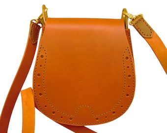 Leather Saddle Bag Pattern PDF – DIY Crossbody Bag Sewing Template