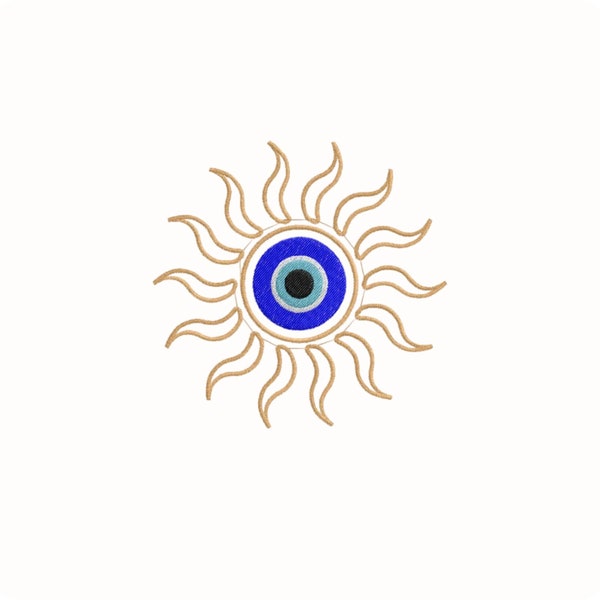 Evil Eye Bead Machine Embroidery Design- 5 Sizes , Evil Eye Machine Embroidery , Machine Embroidery Pattern