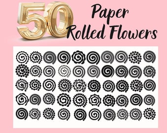 3D Rolled Paper Flower SVG Bundle (Digital Download)