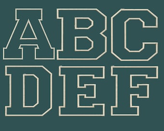 3D Applikation Schrift: Sports Letters (Digitaler Download)