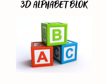 Alphabet Blocks SVG Files: DIY Baby Shower Decor (Digital Download)