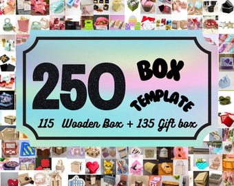 250 Box Templates: MEGA Bundle, Gift & Wooden Box Designs (Digital Download)