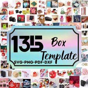 Pacchetto Mega Box da 135, Scatola SVG, Modello Scatola Regalo SVG, File di taglio Cricut, File Silhouette, Scatola Bomboniera, File di taglio Cameo, Carta Regalo Digitale da 235, Scatola