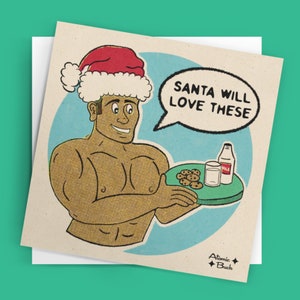 Weihnachtsplätzchen für Santa Pin-Up 10er-Set Klappkarten (Standardumschläge) (US & CA)