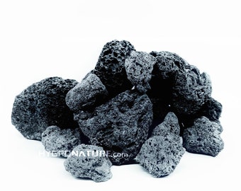 Black Lava Rock for Aquariums Aquascape Terrarium Bonsai decor Moss Attachment Cave Freshwater Inert rocks