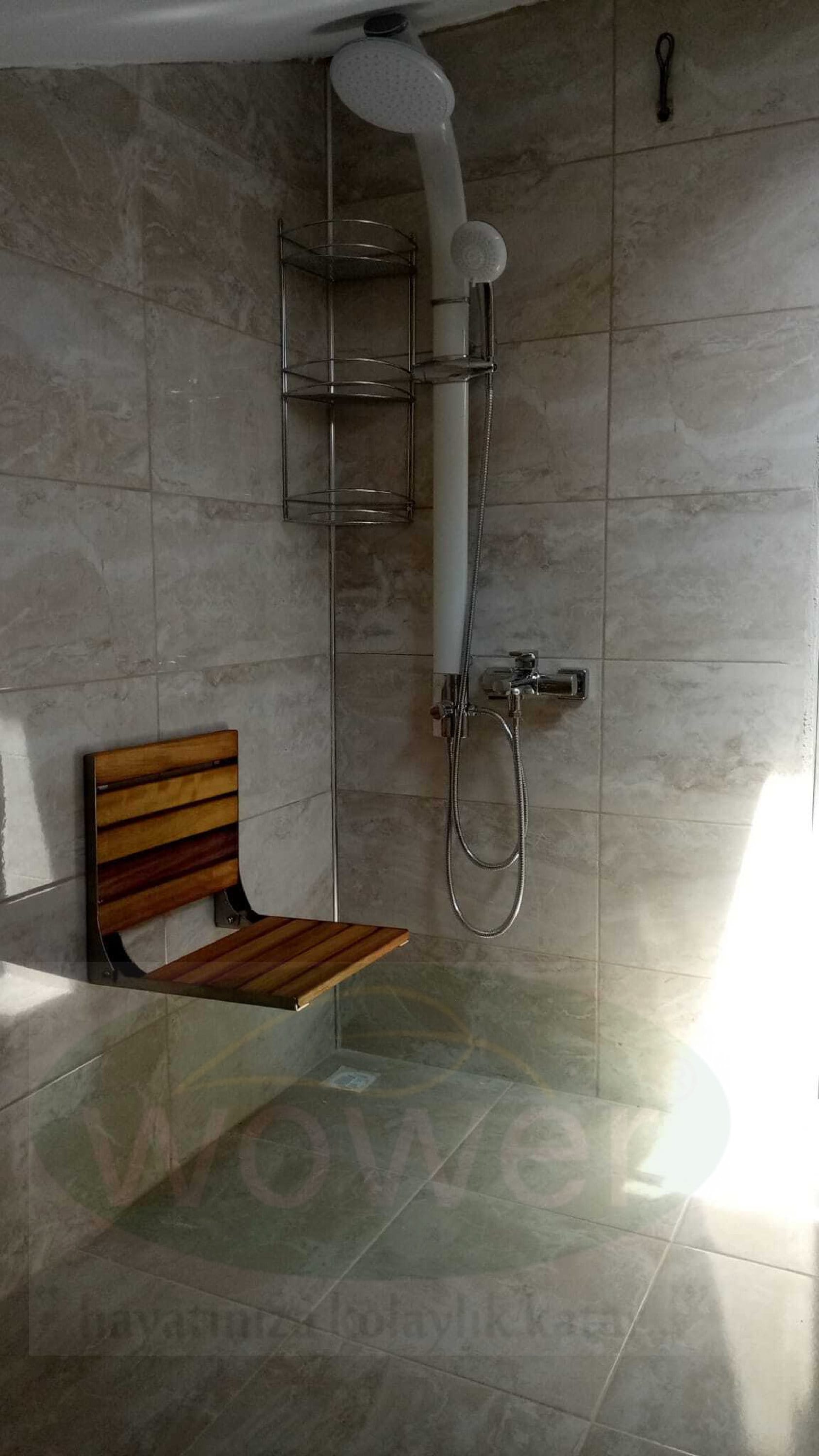 Banco de baño de madera impermeable, banco de ducha de teca para baño, spa,  jardín, sala