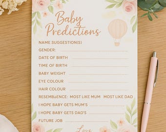 Baby Predictions Card – Printable Baby Shower Game