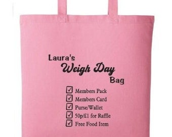 My Weigh Day Bag, Slimming Bag, Personalised Mini Tote bag