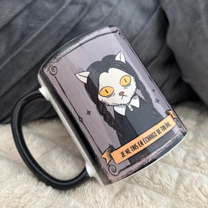 Tasse Mercredi chat Addams cat image 1