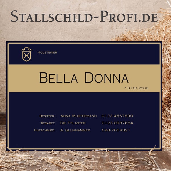 Stallschild | Boxenschilder für Pferde | Bella Donna