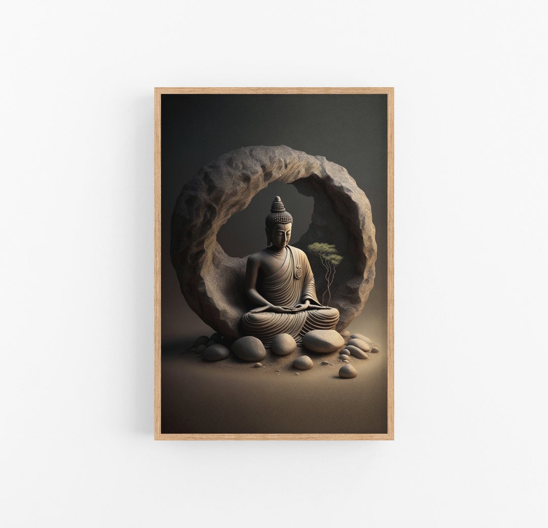 Zen Wall Art Buddha Wall Art Zen Decor Zen Art Mandala Etsy
