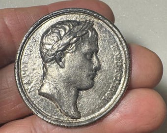 Botón Napoleón antiguo vintage extra grande