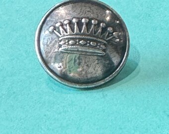 Botón de corona francesa para uniforme militar, década de 1860