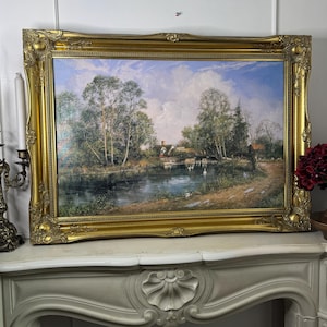 Vintage Gilt Decorative Frame | Elegant French-Style Accent Frame | Includes Decorative Print- Large- Frame Sorélle