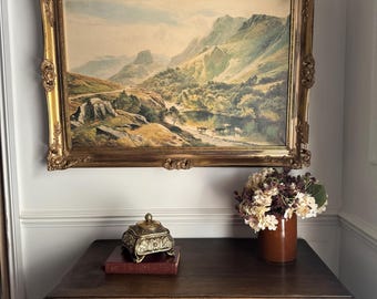 Sidney Richard Percy Cattle Watering Borrowdale Vintage Giclee Print Large