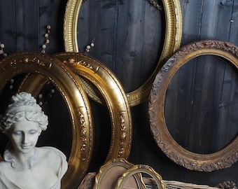 Oval Vintage & Antique Frame Collection | Ornate Gold Gilt Frames