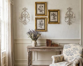 Verde & Gilt Vintage-inspiriertes Galeriewand-Heritage in verzierten Goldrahmen