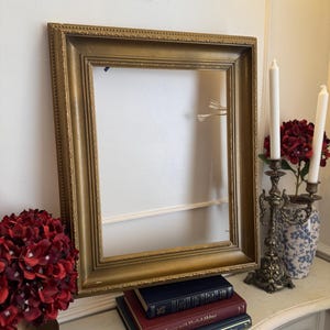 Antique Gold Baroque Frame – Ornate Gilt Wall Decor 56x46cm, Collectible Vintage Home Accent, Elegant Statement Classic Art Frame