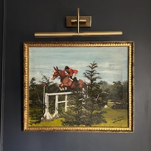 Large Vintage Oil Painting – Signed Original Art in Ornate Gold Gilt Frame – Statement Wall Decor – Gilt Framed Painting