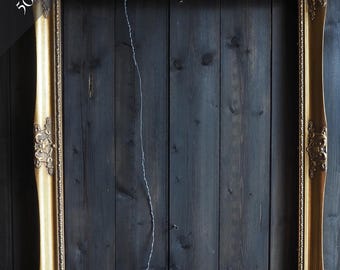 Antique Gold Baroque Swept Large Frame – Ornate Gilt, Vintage Statement Piece