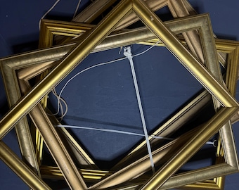 Vintage Job lot Gilt Ornate Picture Frames : Gallery Wall Decor, 5 Gold Frames