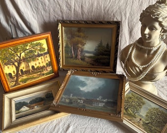 Small Vintage Oil Paintings Collection – Choose Your Favourite – Mid Century & Impressionist Landscapes