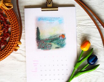 A Soft 2024 Watercolor Calendar