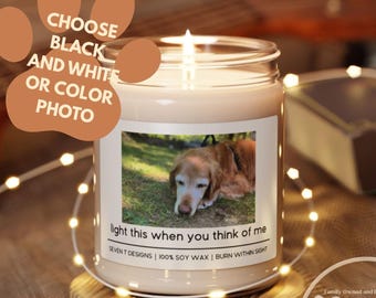 Custom Dog Memorial Soy Candle Grief Bereavement Remembrance Gift