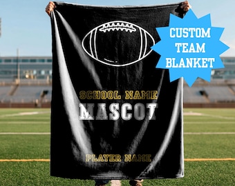 Manta de terciopelo personalizada para equipo de fútbol: Regalo personalizado para personas mayores