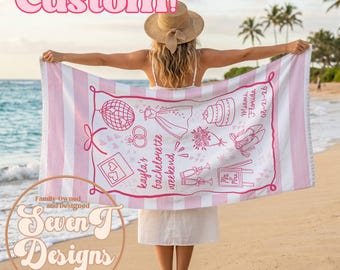 Custom Bachelorette Weekend Matching Mink-Cotton Towels Bridesmaids Bride to Be