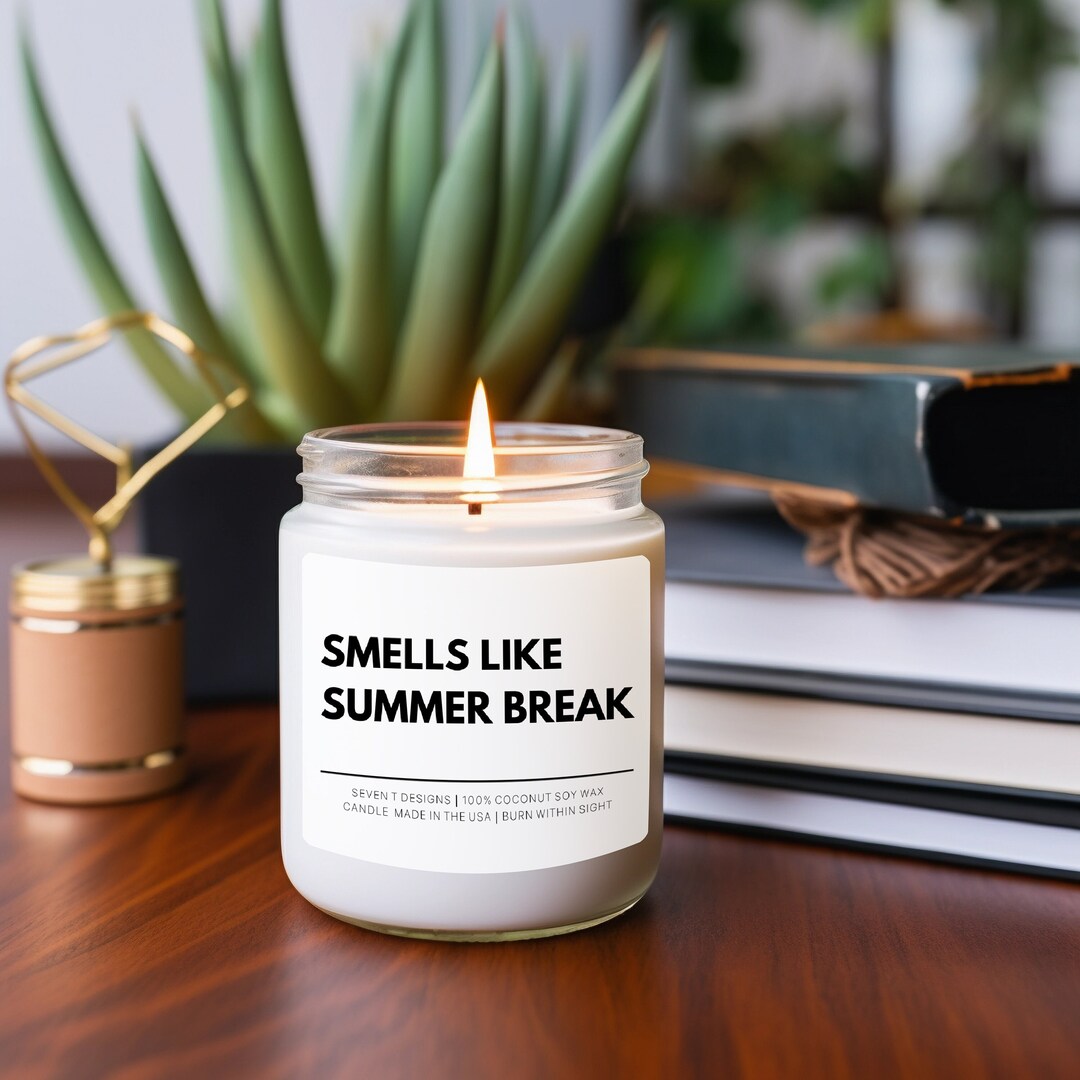 Smells Like Summer Break Clear Jar Candle 9oz End of the School Year ...