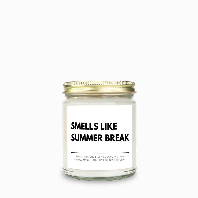 Smells Like Summer Break Clear Jar Candle 9oz End of the School Year ...