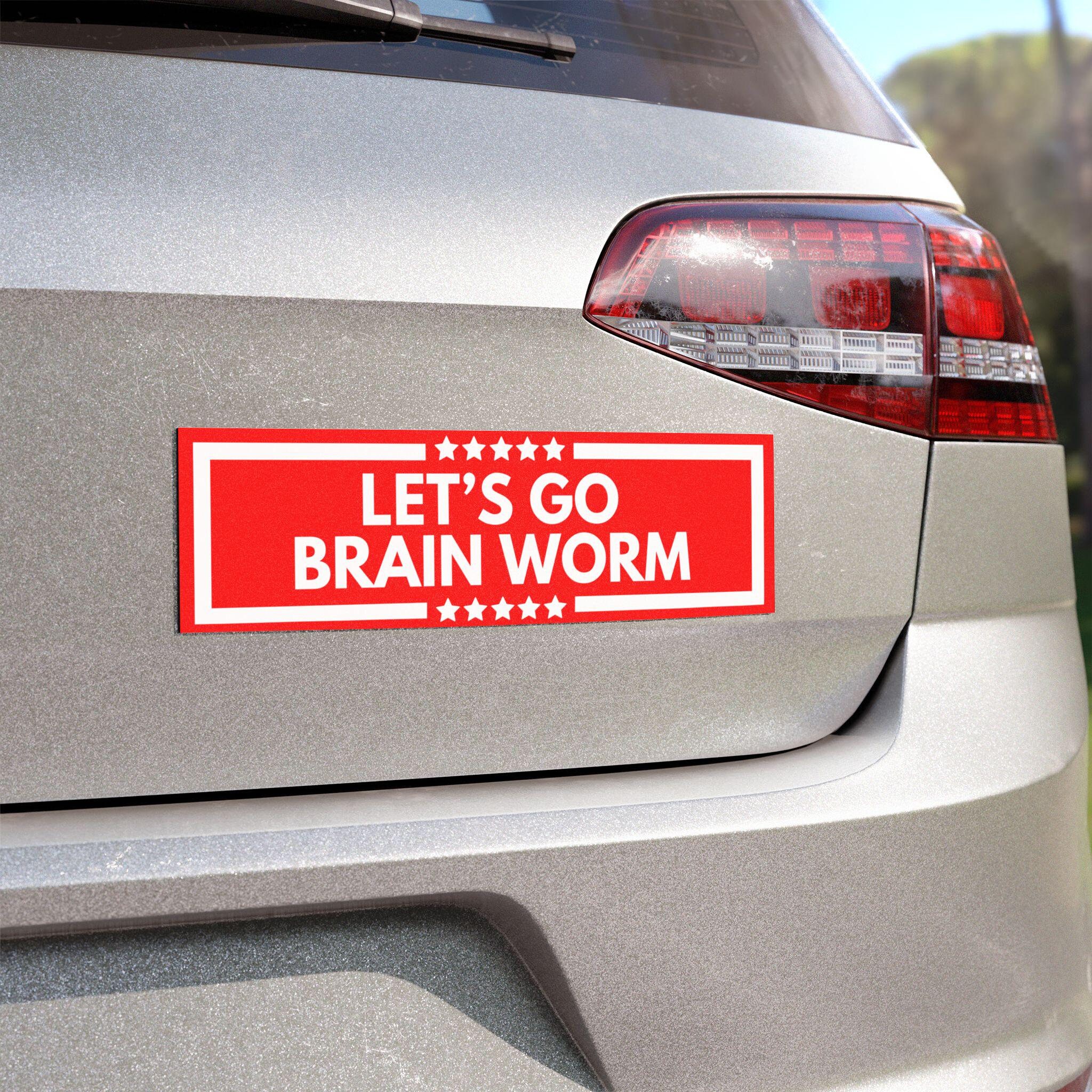 F*CK RFK Jr Car Magnet 10 x 3" Let's Go Brain Worm Anti Fascist Election Democrat Bumper Sticker Anti-Republican Anti-Maga Anti-Trump Clown