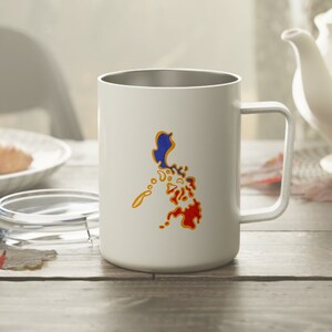 Filipino Insulated Tumbler 10oz, Filipina Coffee Mug, Filipino, Philippines, Pinay, Pinoy, Gift Filipina, Gift Filipino, Filipino Map